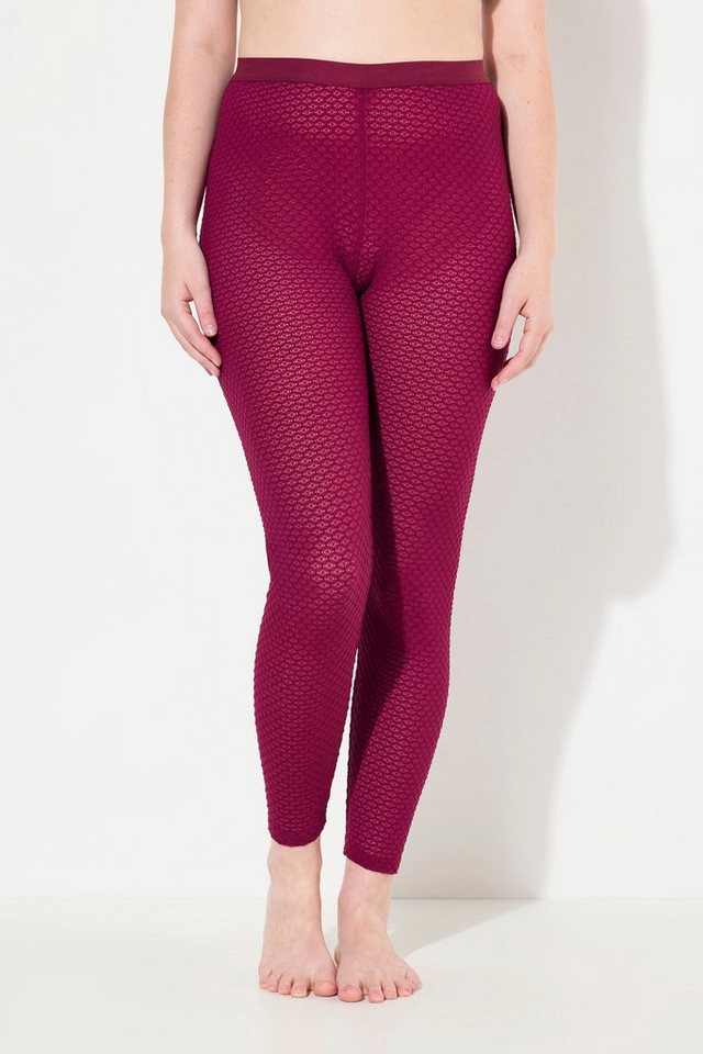 Ulla Popken Feinstrumpfhose Strumpf-Leggings Diamant-Spitze leicht transparent von Ulla Popken