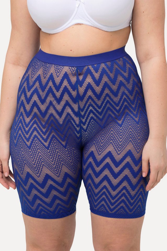 Ulla Popken Feinstrumpfhose Strumpf-Radler Zackenmuster Oberschenkel-Schutz von Ulla Popken