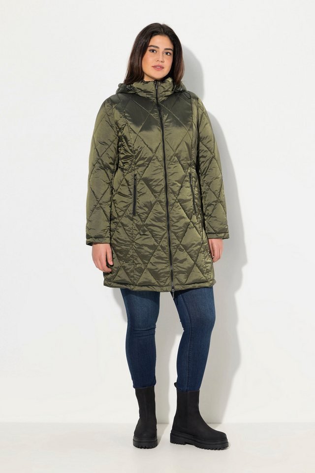 Ulla Popken Funktionsjacke HYPRAR Steppjacke Kapuze 2-Wege-Zipper Zipptaschen von Ulla Popken