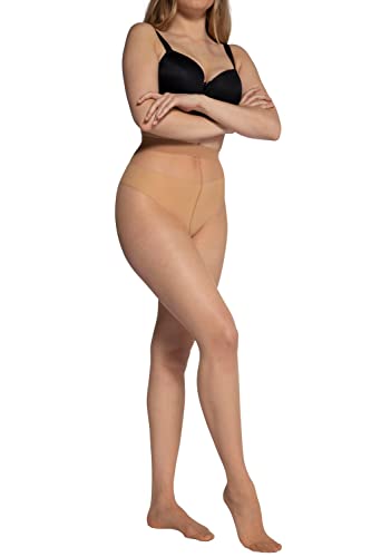 Ulla Popken Damen Strumpfhose, 3er Pack, Teint, 44-46 EU von Ulla Popken