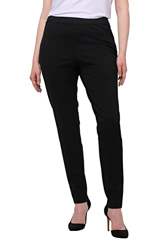 Ulla Popken Damen Jerseyhose Hose, Schwarz, 38W / 32L EU von Ulla Popken