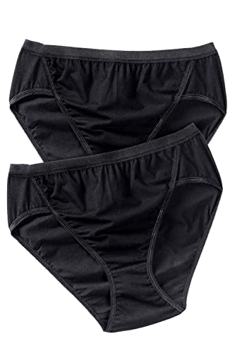 Ulla Popken Damen Jazz-pants, 2er-pack Panties, Schwarz, 66-68 EU von Ulla Popken