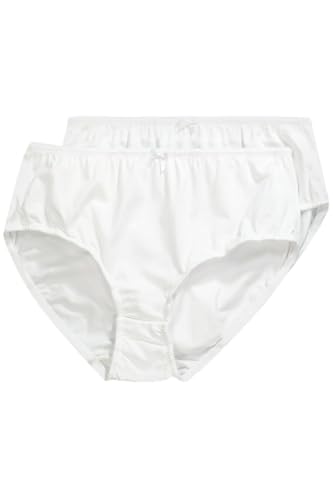 Ulla Popken Damen Slips, 2er-pack Panties, Weiß, 54-56 EU von Ulla Popken