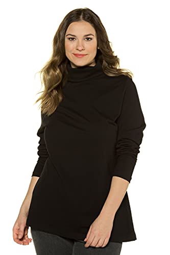 Ulla Popken Damen Basic-shirtrolli Rollkragenpullover, Schwarz, 42-44 EU von Ulla Popken