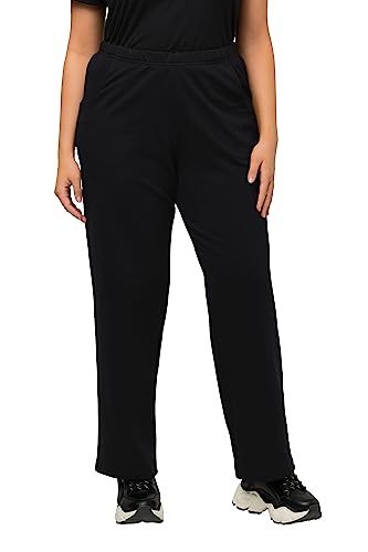 Ulla Popken Damen Sweatpants Hose, Schwarz (Schwarz 10), 50/52 EU von Ulla Popken