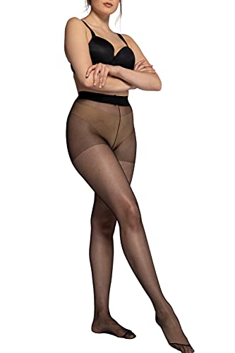 Ulla Popken Damen Strumpfhose, 3er Pack, Schwarz, 56-58 EU von Ulla Popken