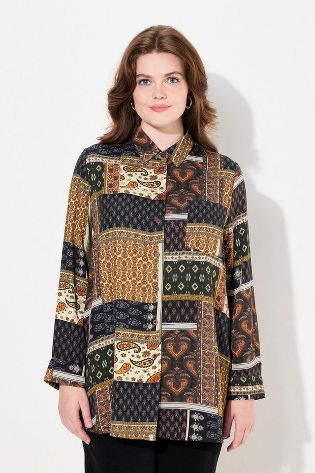 Ulla Popken Hemdbluse Hemdbluse Mustermix Hemdkragen Langarm Ulla Popken Hemdbluse Hemdbluse Mustermix Hemdkragen Langarm von Ulla Popken