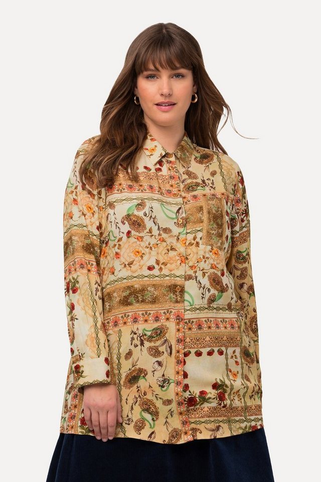 Ulla Popken Hemdbluse Hemdbluse Patchdruck Hemdkragen Langarm Ulla Popken Hemdbluse Hemdbluse Patchdruck Hemdkragen Langarm von Ulla Popken