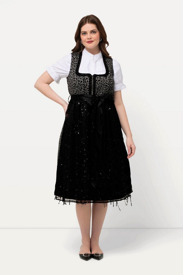 Ulla Popken Dirndl Dirndl Leo-Top Carree-Ausschnitt ärmellos von Ulla Popken