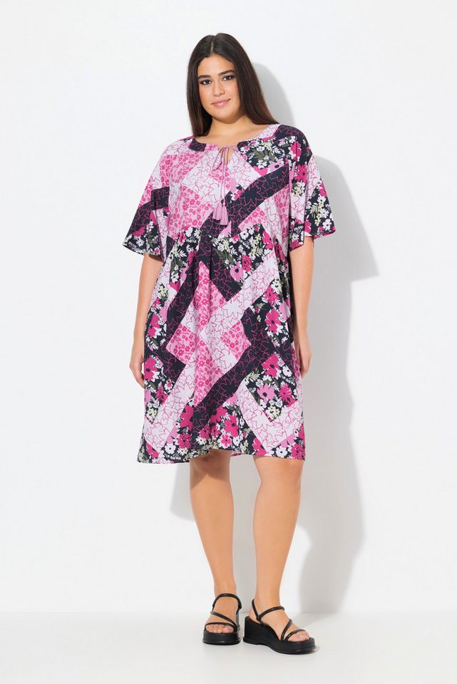 Ulla Popken Jerseykleid Kleid A-Linie Tunika-Ausschnitt Halbarm von Ulla Popken