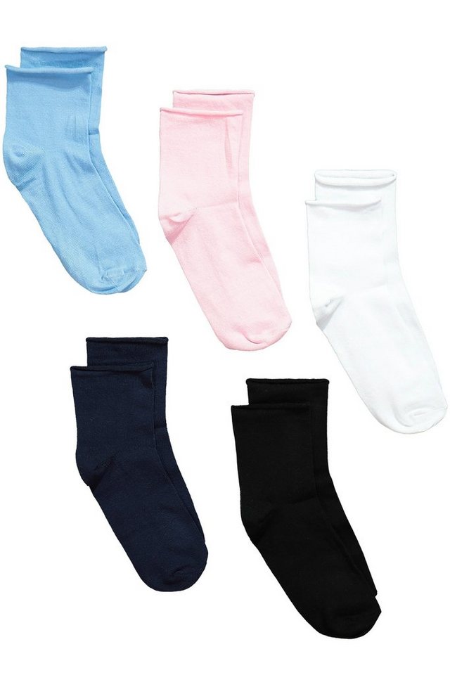 Ulla Popken Kuschelsocken 5er-Pack Strümpfe einfarbig Rollkante von Ulla Popken