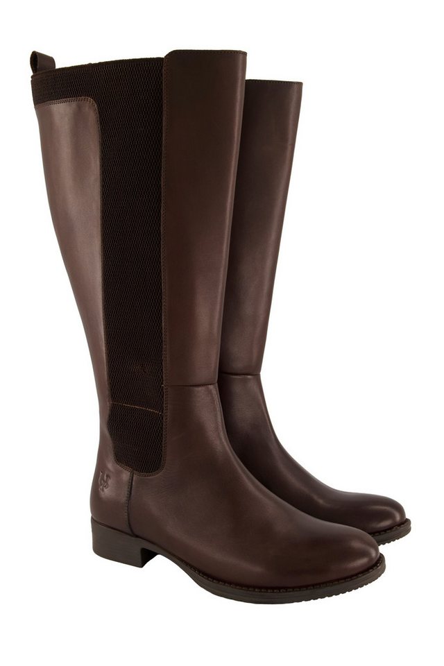 Ulla Popken Lederstiefel XL-Schaft Stretcheinsatz Weite H Stiefel von Ulla Popken