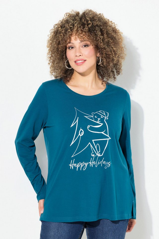 Ulla Popken Longsleeve Weihnachtsshirt Classic Rundhals Langarm von Ulla Popken