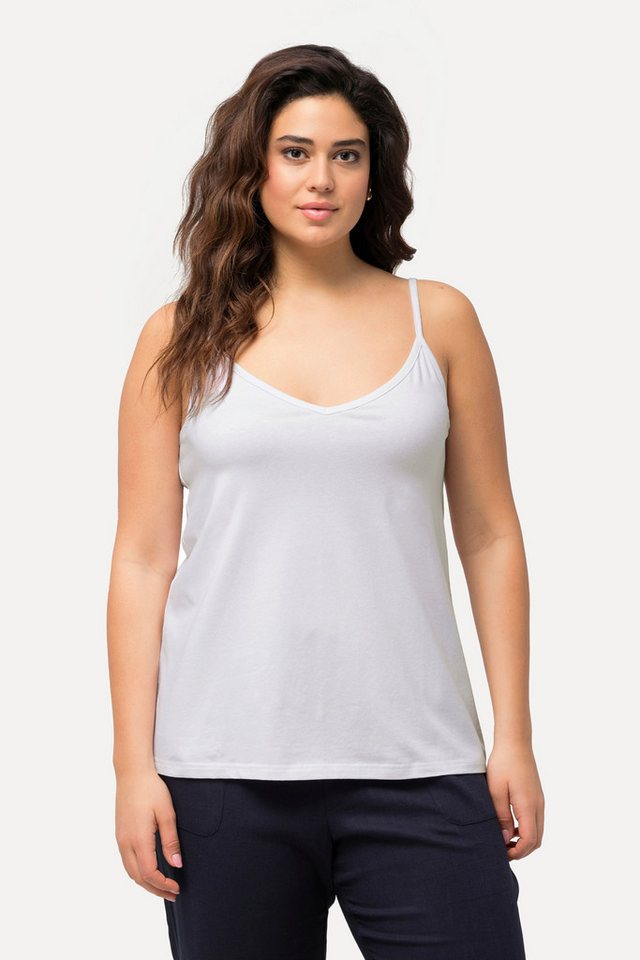 Ulla Popken Longtop Top V-Ausschnitt ärmellos Spaghettiträger Ulla Popken Longtop Top V-Ausschnitt ärmellos Spaghettiträger von Ulla Popken