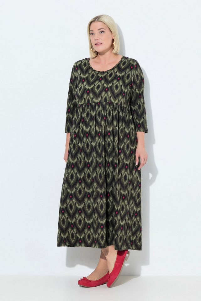 Ulla Popken Maxikleid Jersey-Maxikleid A-Linie Rundhalsausschnitt von Ulla Popken