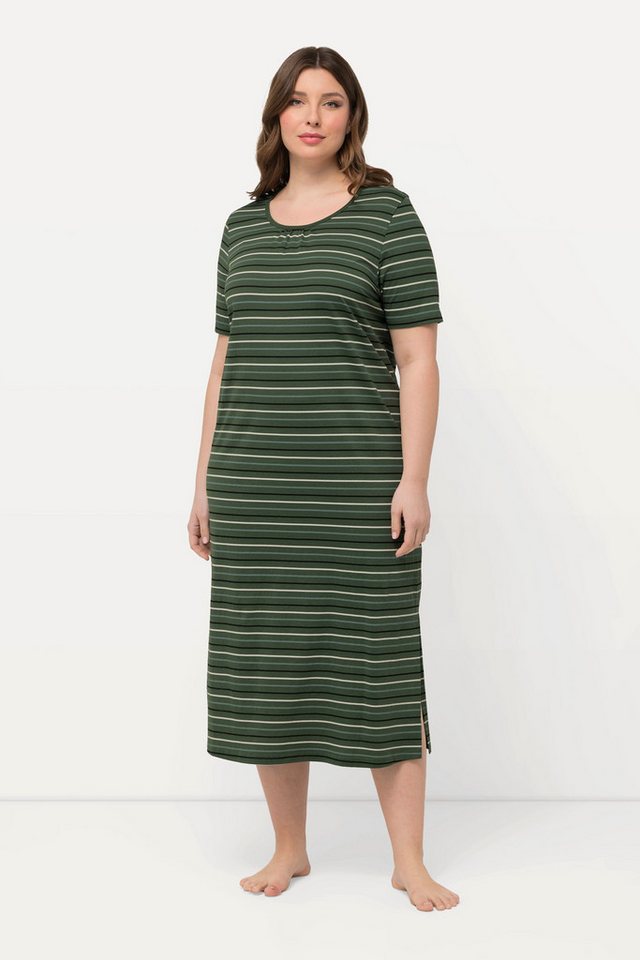 Ulla Popken Nachthemd Nachthemd Ringel Rundhals Halbarm von Ulla Popken