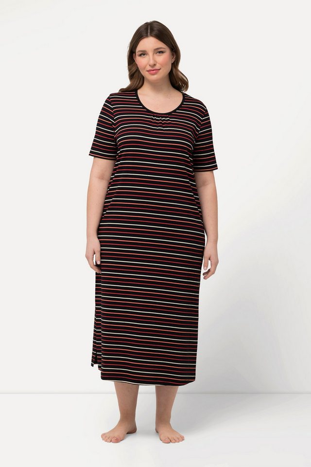 Ulla Popken Nachthemd Nachthemd Ringel Rundhals Halbarm von Ulla Popken