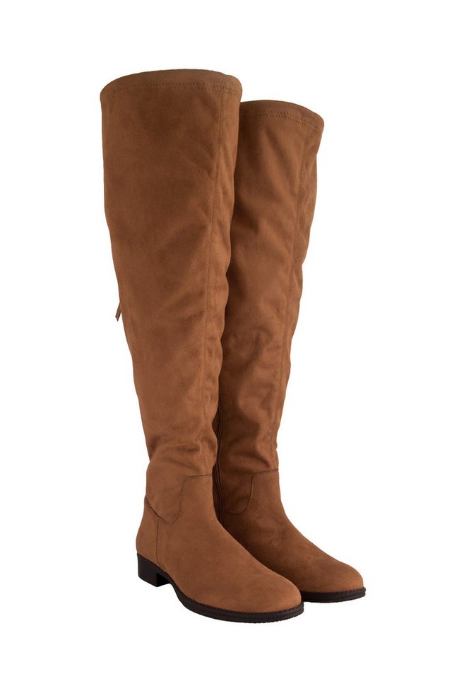 Ulla Popken Overknee-Stiefel Bindeband Reißverschluss Weite H Stiefel von Ulla Popken