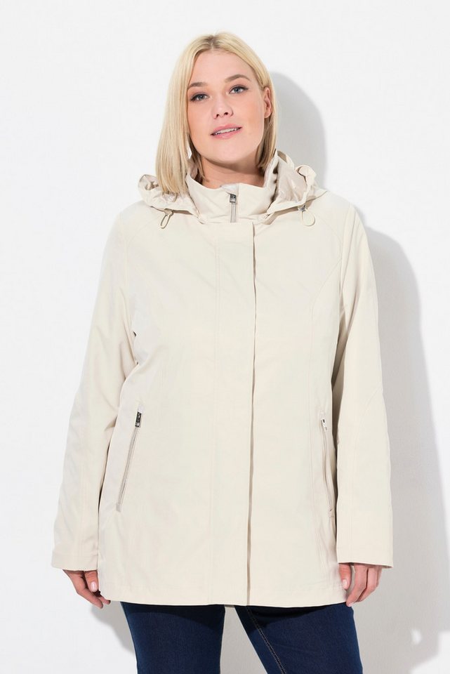 Ulla Popken Parka Softshell-Longjacke wasserdicht 2-Wege-Zipper von Ulla Popken
