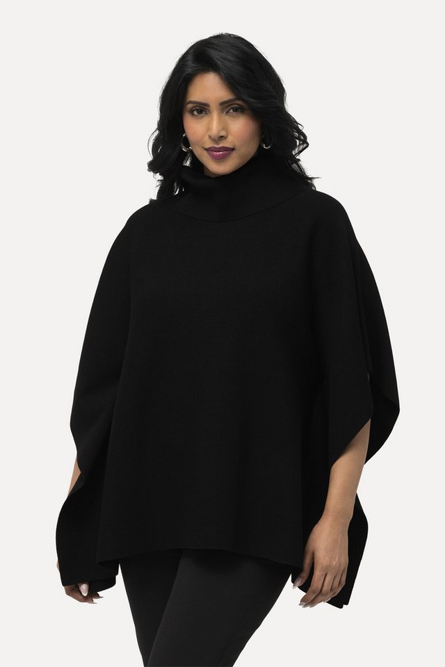 Ulla Popken Pullunder Poncho-Pullover Oversized Rollkragen ärmellos von Ulla Popken
