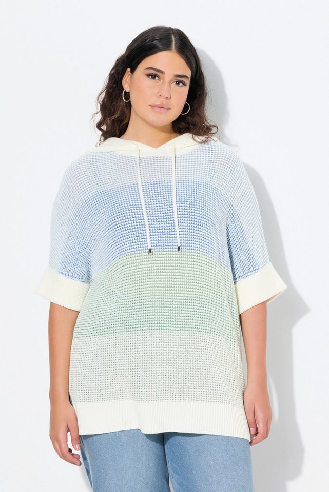 Ulla Popken Pullunder Pullover Blockstreifen Kapuze Halbarm Ulla Popken Pullunder Pullover Blockstreifen Kapuze Halbarm von Ulla Popken