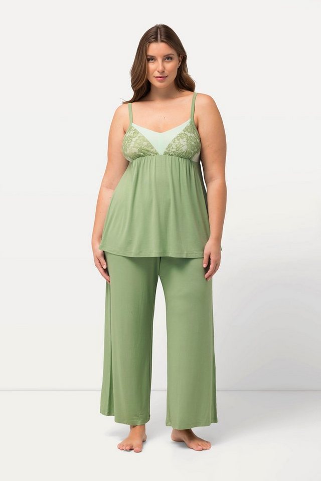 Ulla Popken Pyjama Pyjama Spitzenband V-Ausschnitt ärmellos Ulla Popken Pyjama Pyjama Spitzenband V-Ausschnitt ärmellos von Ulla Popken