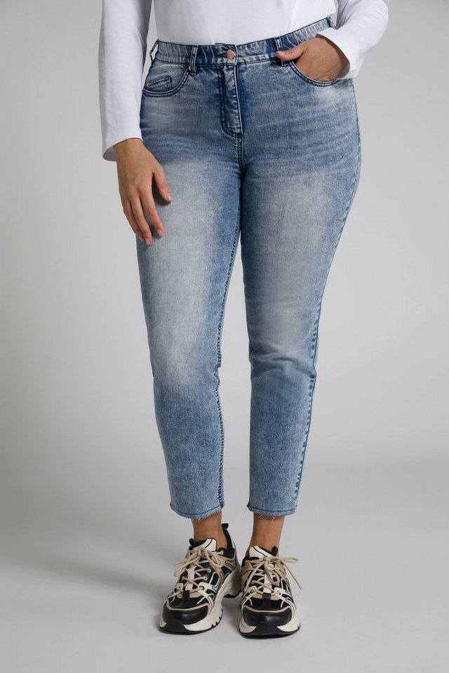 Ulla Popken Regular-fit-Jeans Jeans Sarah offener Saum schmales Bein High Waist Ulla Popken Regular-fit-Jeans Jeans Sarah offener Saum schmales Bein High Waist von Ulla Popken