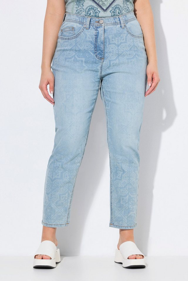 Ulla Popken Regular-fit-Jeans Mom-Jeans Laserdruck 5-Pocket-Schnitt Ulla Popken Regular-fit-Jeans Mom-Jeans Laserdruck 5-Pocket-Schnitt von Ulla Popken