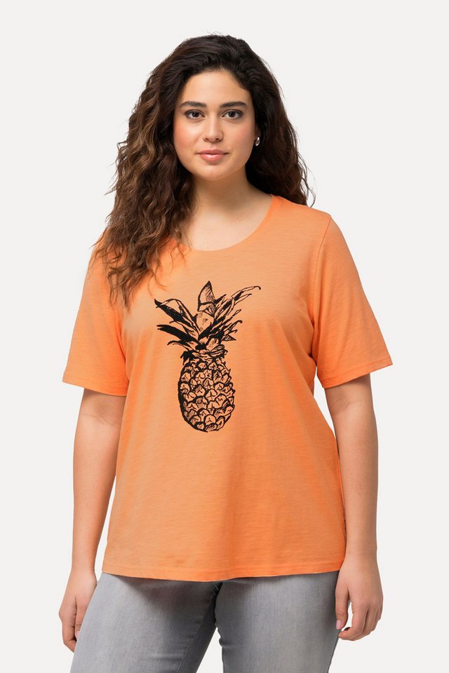 Ulla Popken T-Shirt T-Shirt Kaviarperlchen Ananas Rundhals Halbarm von Ulla Popken