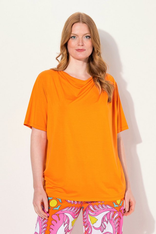 Ulla Popken T-Shirt T-Shirt Lyocell Wasserfall-Ausschnitt Halbarm Ulla Popken T-Shirt T-Shirt Lyocell Wasserfall-Ausschnitt Halbarm von Ulla Popken