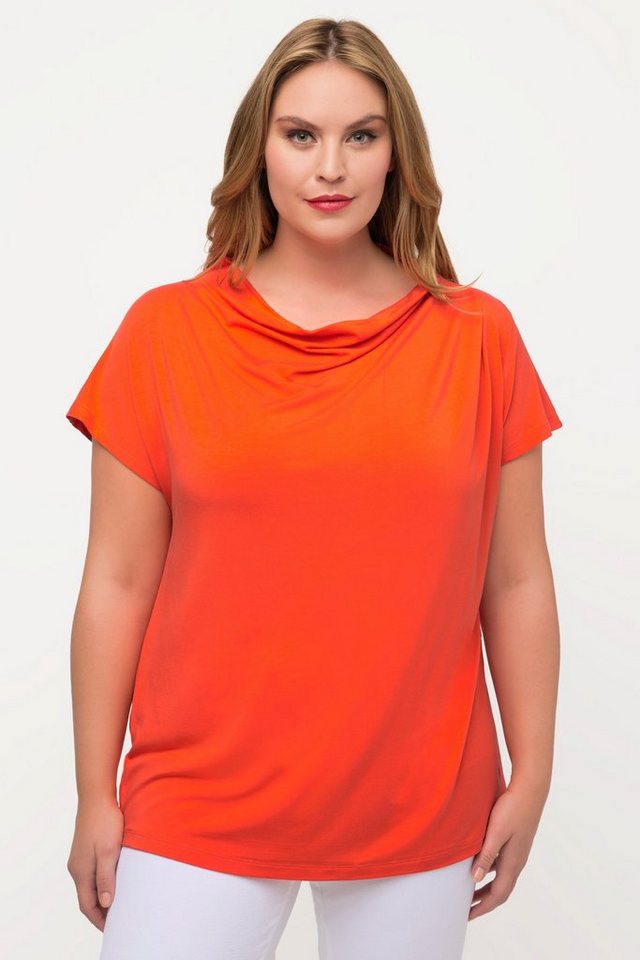 Ulla Popken T-Shirt T-Shirt Wasserfall-Ausschnitt Halbarm Ulla Popken T-Shirt T-Shirt Wasserfall-Ausschnitt Halbarm von Ulla Popken