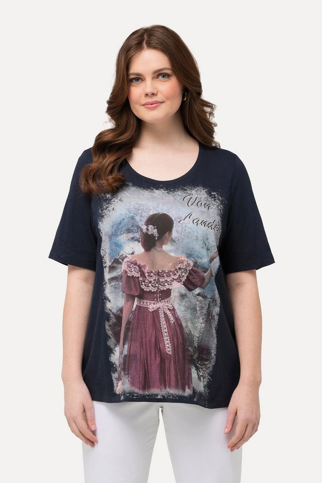 Ulla Popken T-Shirt T-Shirt Trachtenmotiv Classic Rundhals Halbarm von Ulla Popken