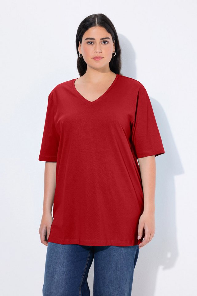 Ulla Popken T-Shirt T-Shirt V-Ausschnitt Relaxed Halbarm Ulla Popken T-Shirt T-Shirt V-Ausschnitt Relaxed Halbarm von Ulla Popken