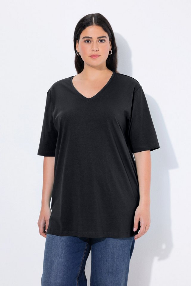 Ulla Popken T-Shirt T-Shirt V-Ausschnitt Relaxed Halbarm Ulla Popken T-Shirt T-Shirt V-Ausschnitt Relaxed Halbarm von Ulla Popken