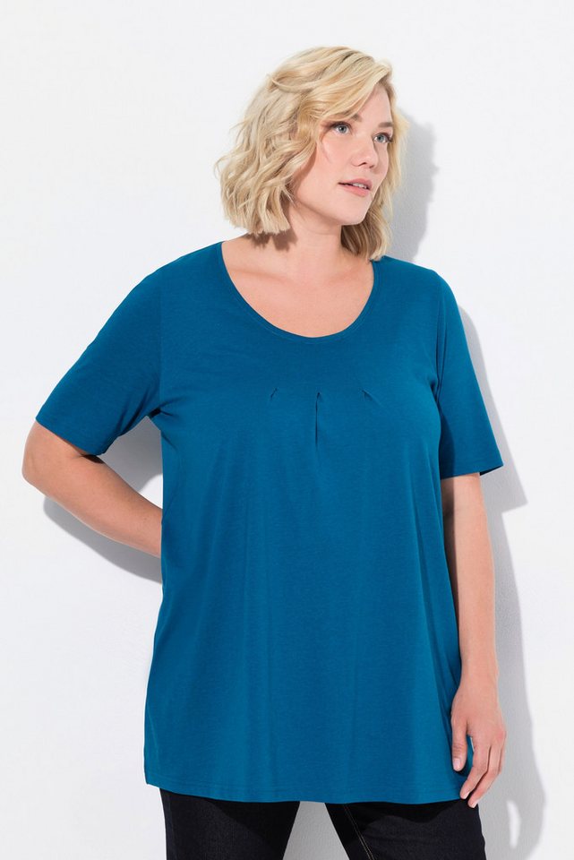 Ulla Popken T-Shirt T-Shirt Zierfalten A-Linie Rundhals Halbarm Modal Ulla Popken T-Shirt T-Shirt Zierfalten A-Linie Rundhals Halbarm Modal von Ulla Popken