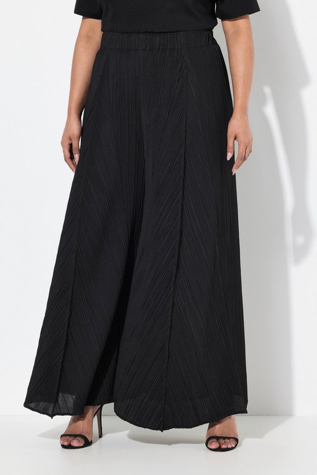 Ulla Popken Schlupfhose Plissee-Hose Biesen weites Bein Elastikbund von Ulla Popken