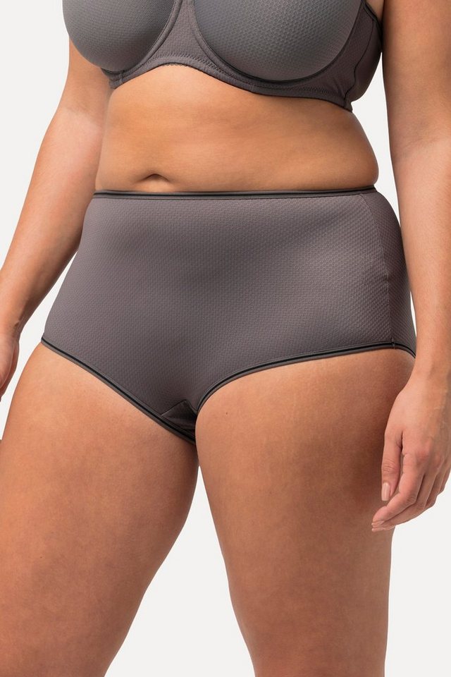 Ulla Popken Slip Midislip Jacquard-Muster Streifen von Ulla Popken