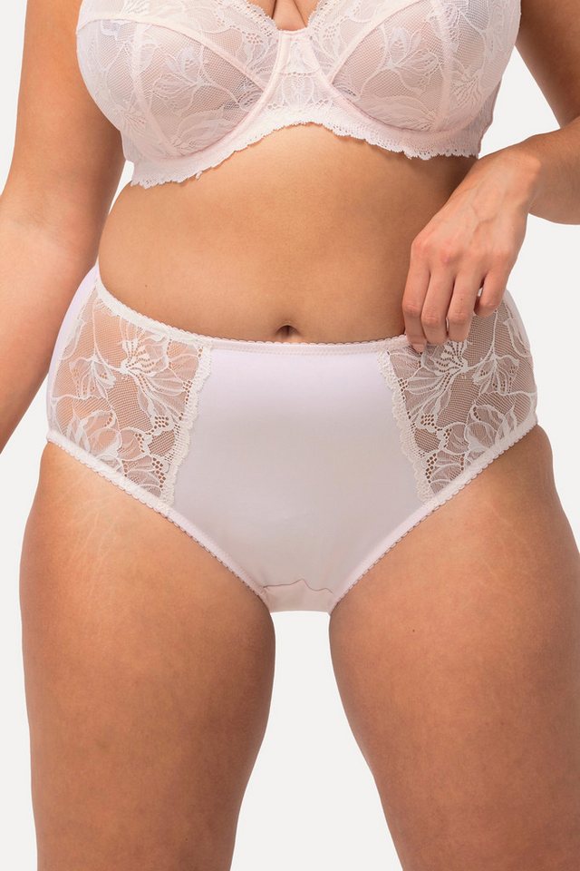 Ulla Popken Slip Midislip Mikrofaser seitliche Spitze von Ulla Popken