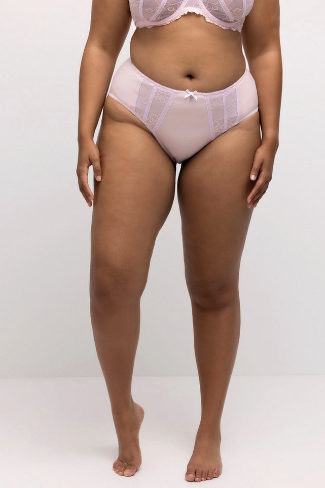 Ulla Popken Slip Midislip Spitzen-Einsätze Mikrofaser von Ulla Popken