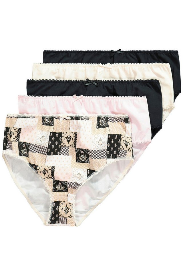 Ulla Popken Slip Midislips 5er-Pack Mustermix/uni von Ulla Popken