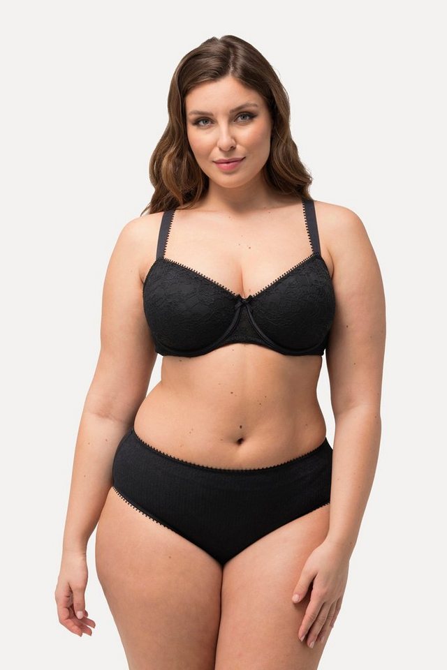 Ulla Popken Soft-BH Bügel-BH Spacer-Cups Jaccquardmuster Cup B - E von Ulla Popken