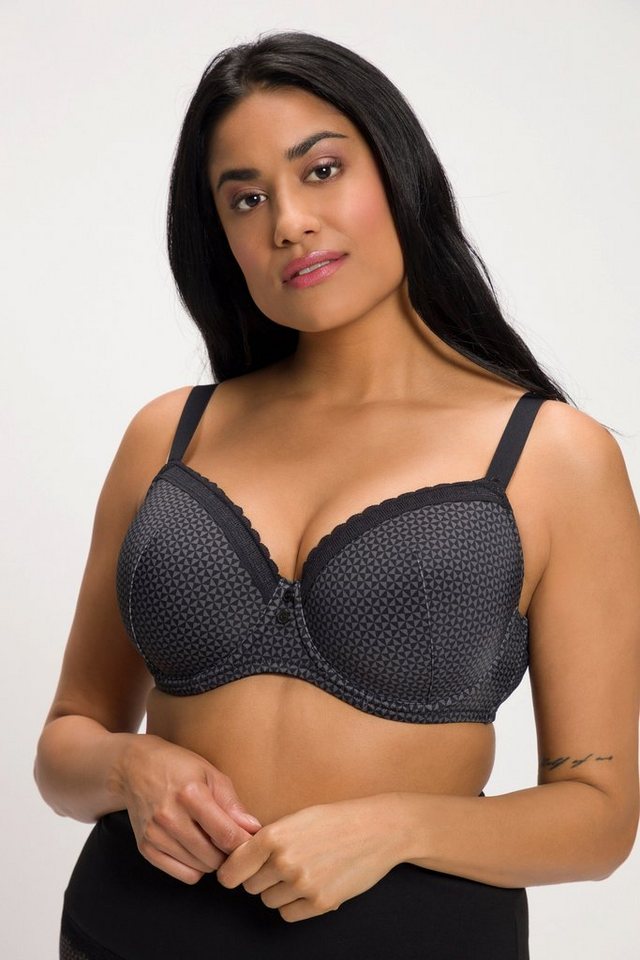 Ulla Popken Soft-BH Bügel-BH gemustert Softcups Cup B - D von Ulla Popken