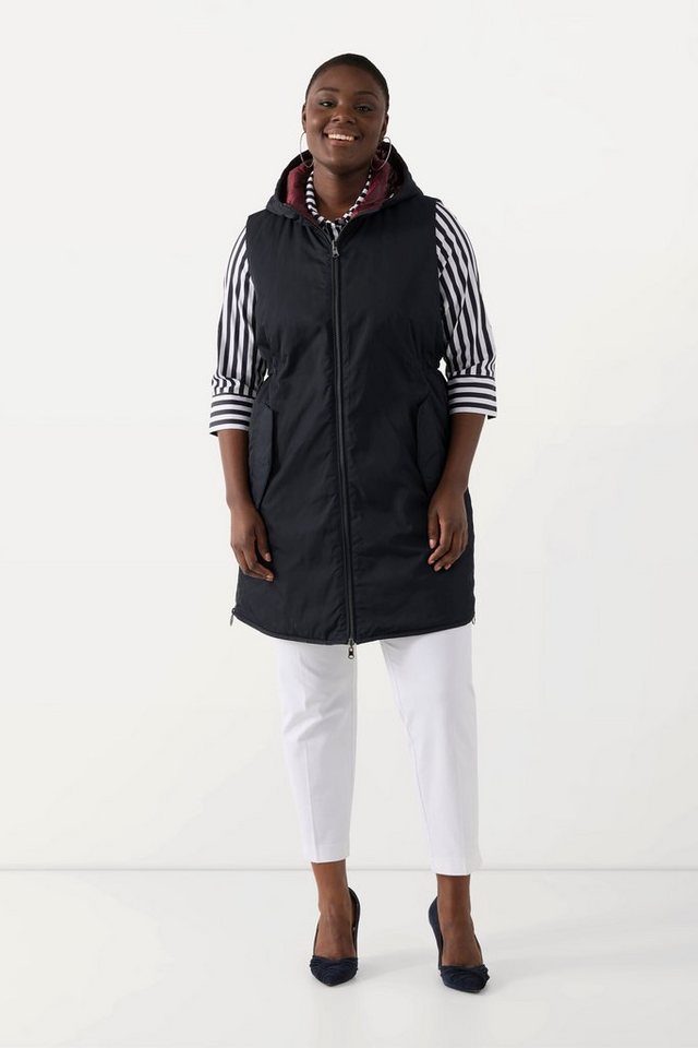 Ulla Popken Steppweste Wendeweste Tunnelzug Rundhals ärmellos von Ulla Popken