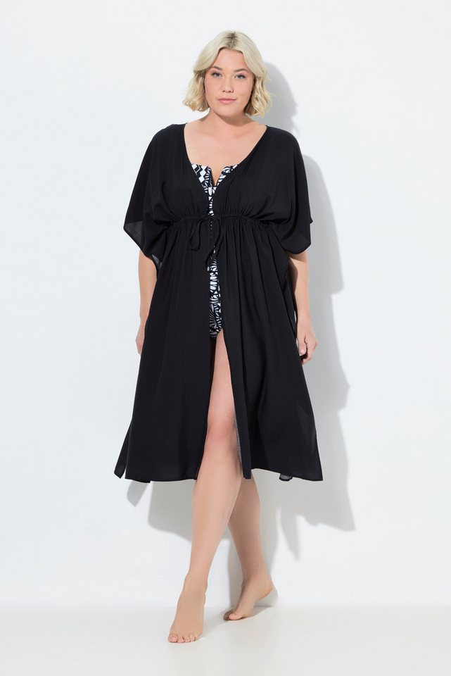 Ulla Popken Strandkleid Kaftan Flechtbänder Oversized V-Ausschnitt Halbarm Ulla Popken Strandkleid Kaftan Flechtbänder Oversized V-Ausschnitt Halbarm von Ulla Popken