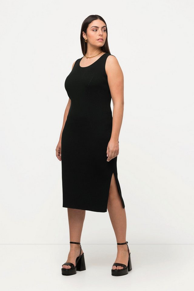 Ulla Popken Strickkleid Strick-Midikleid Slim Rundhals ärmellos Feinstrick von Ulla Popken