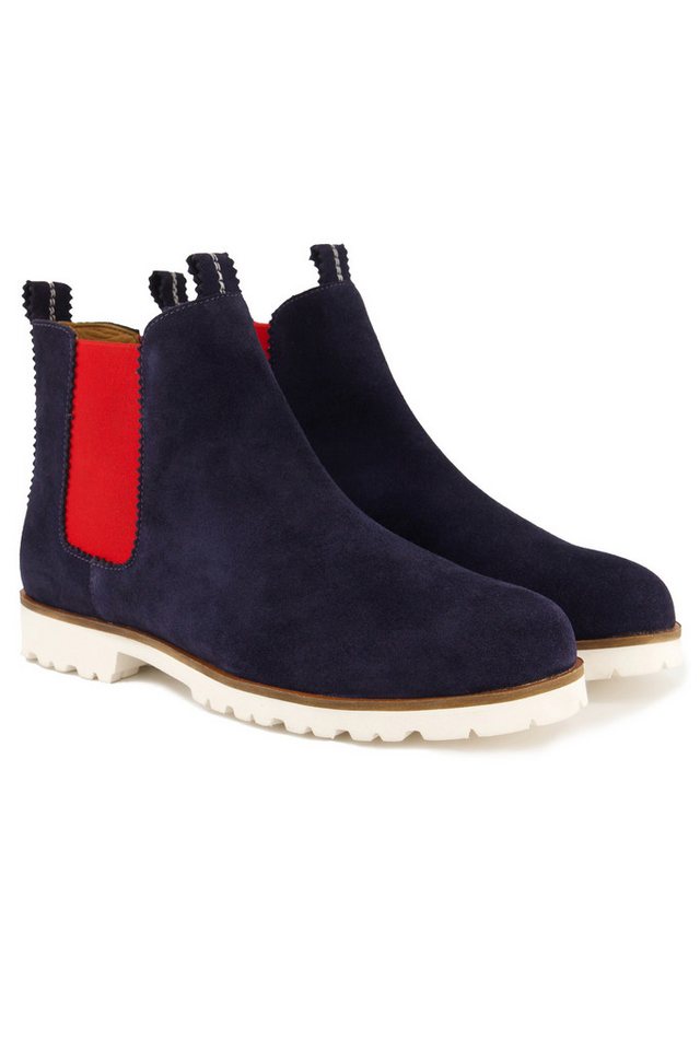 Ulla Popken Suede-Chelseaboots Wechselfußbett Weite H Stiefel von Ulla Popken