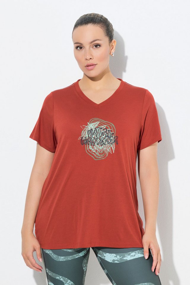 Ulla Popken T-Shirt Funktionsshirt antibakteriell V-Ausschnitt von Ulla Popken