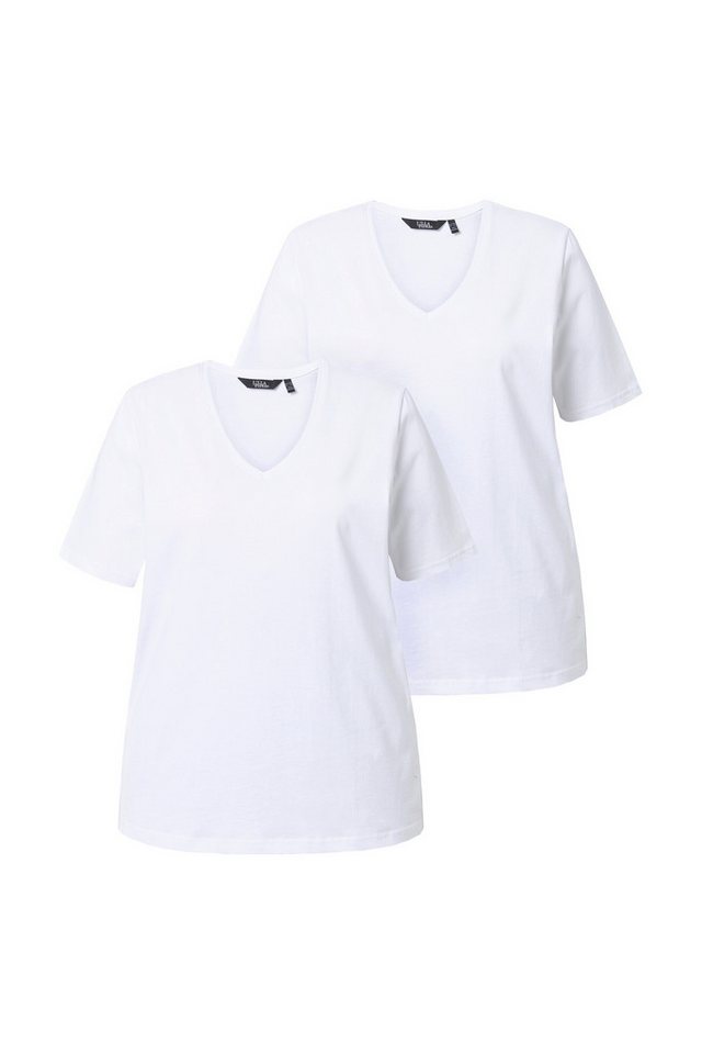 Ulla Popken T-Shirt T-Shirt Doppelpack V-Ausschnitt Regular Halbarm von Ulla Popken