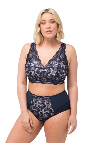 Ulla Popken TruYou Damen große Größen Übergrößen Plus Size TRUYOU Bralette, Spitze, Softschale, ohne Bügel, Cup B - E Altrose 115E 832803802-115E von Ulla Popken