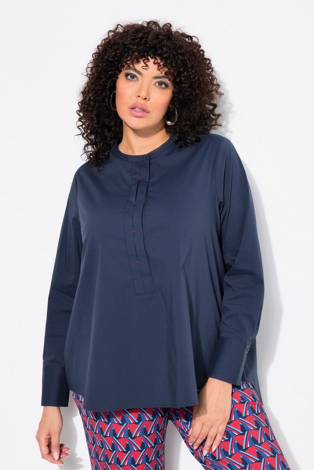 Ulla Popken Tunika Tunika Zierriegel A-Linie Rundhals Langarm von Ulla Popken